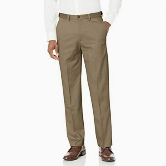 Haggar Men’s Premium Dress Khaki Pants Straight Fit Expandable Waist 30x32 NWT - Picture 1 of 11